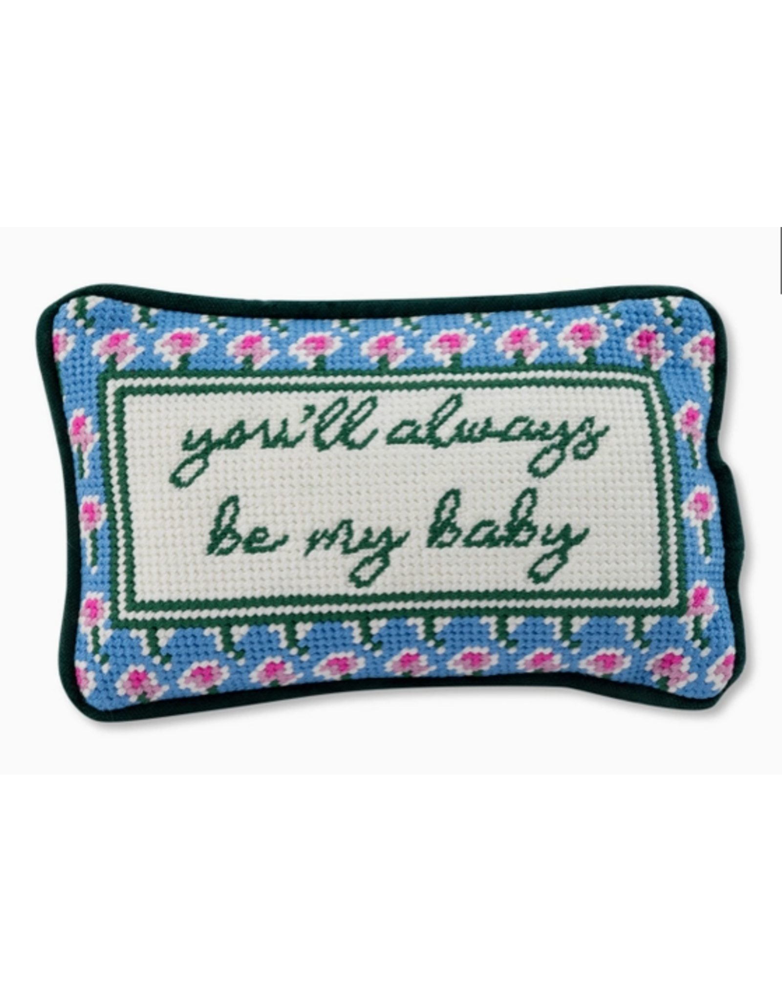 Furbish Studio Always Be My Baby Mini Needlepoint Pillow