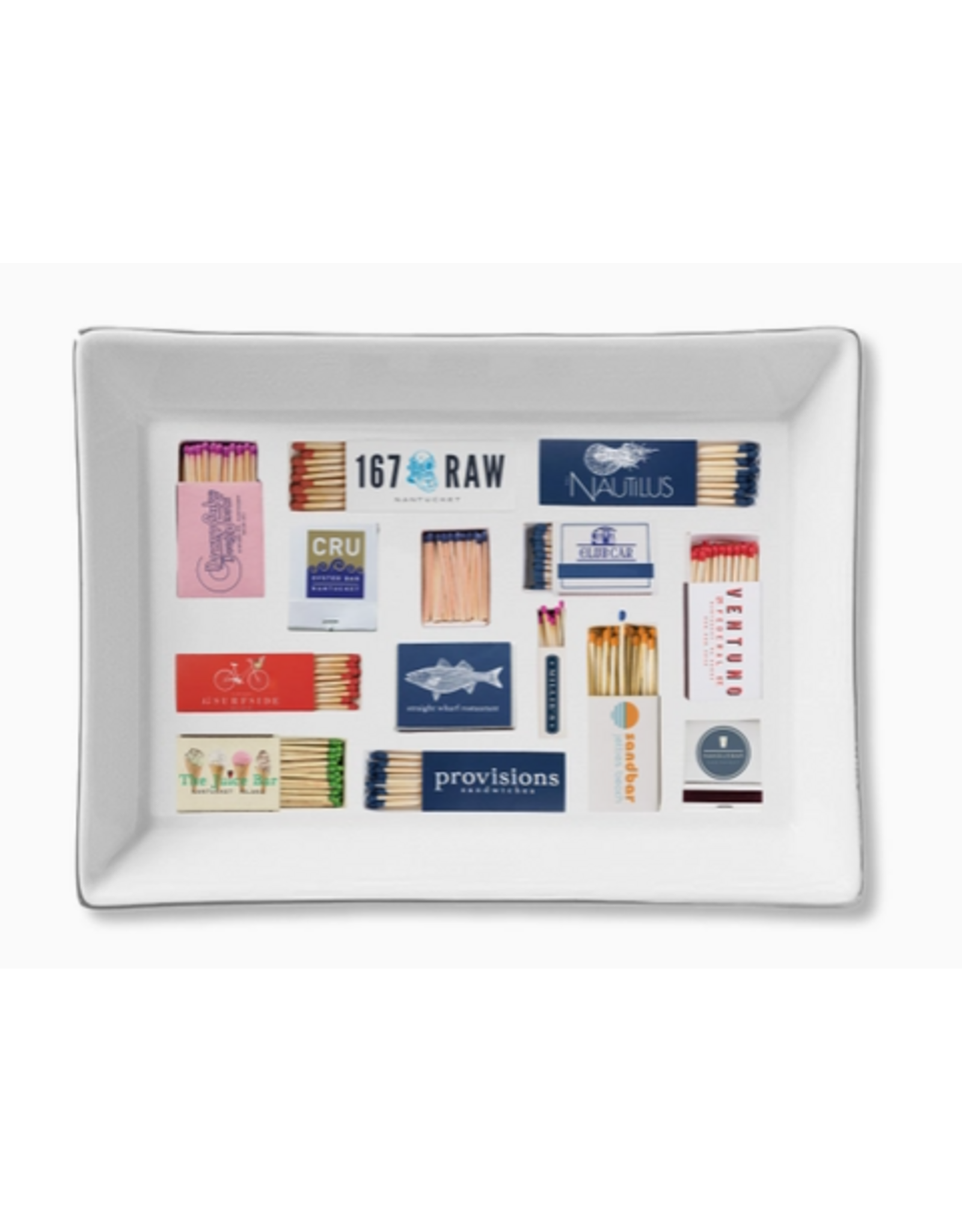 Decor Shop by Place & Gather Ceramic Tray in Nantucket Matchbooks