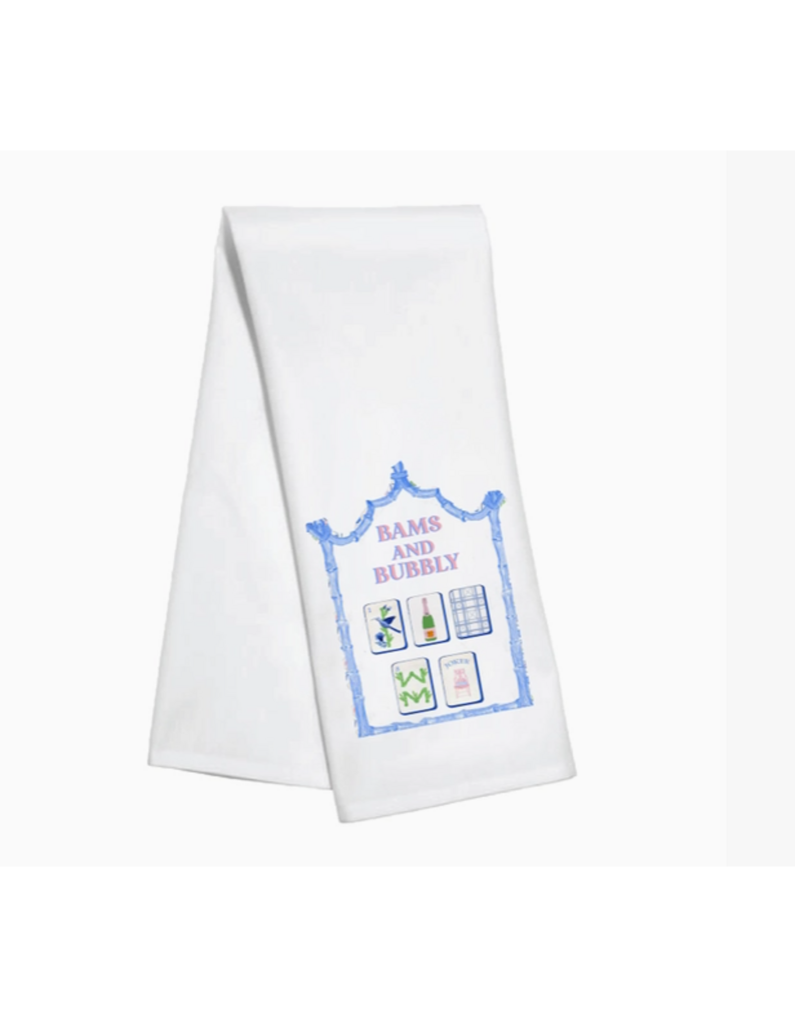 Toss Designs Bams & Bubbly Mahjong Tea Towel