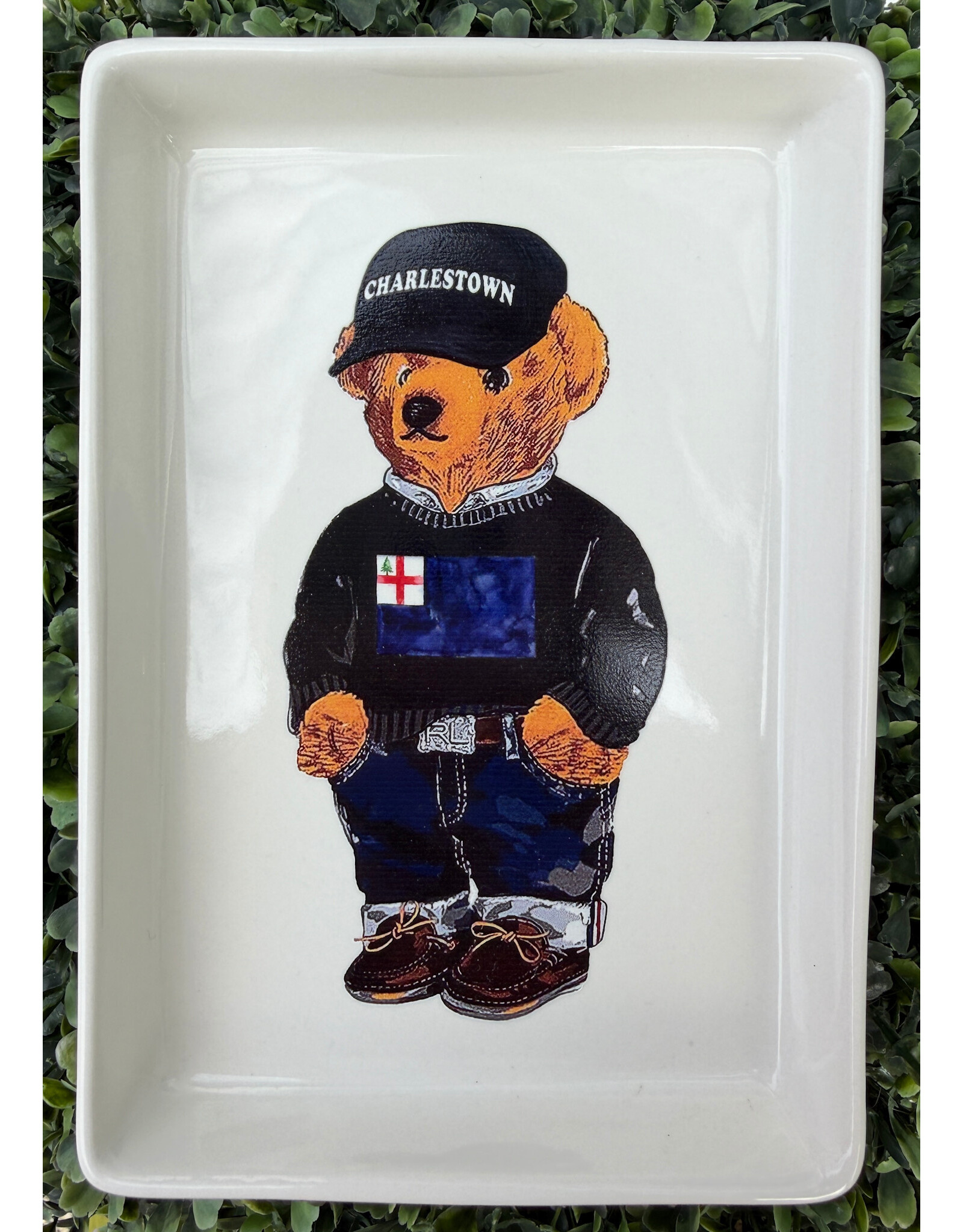 Toss Designs Ceramic Tray in Charlestown Bear
