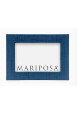 Mariposa Faux Grasscloth 4x6 Frame in Indigo Blue