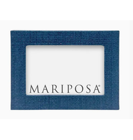 Mariposa Faux Grasscloth 4x6 Frame in Indigo Blue