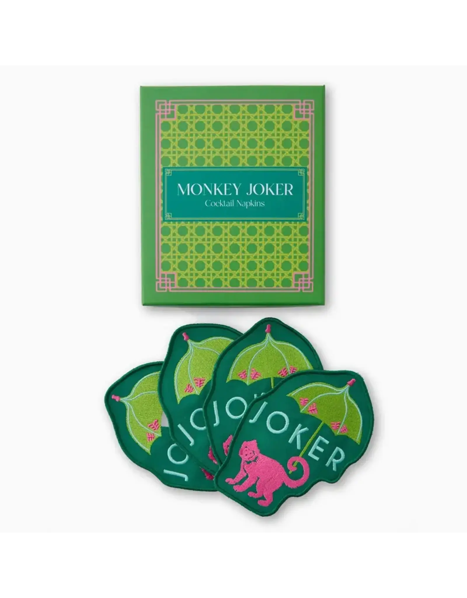 Oh My Mahjong Monkey Joker Cocktail Napkins - Set of 4