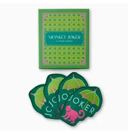 Oh My Mahjong Monkey Joker Cocktail Napkins - Set of 4