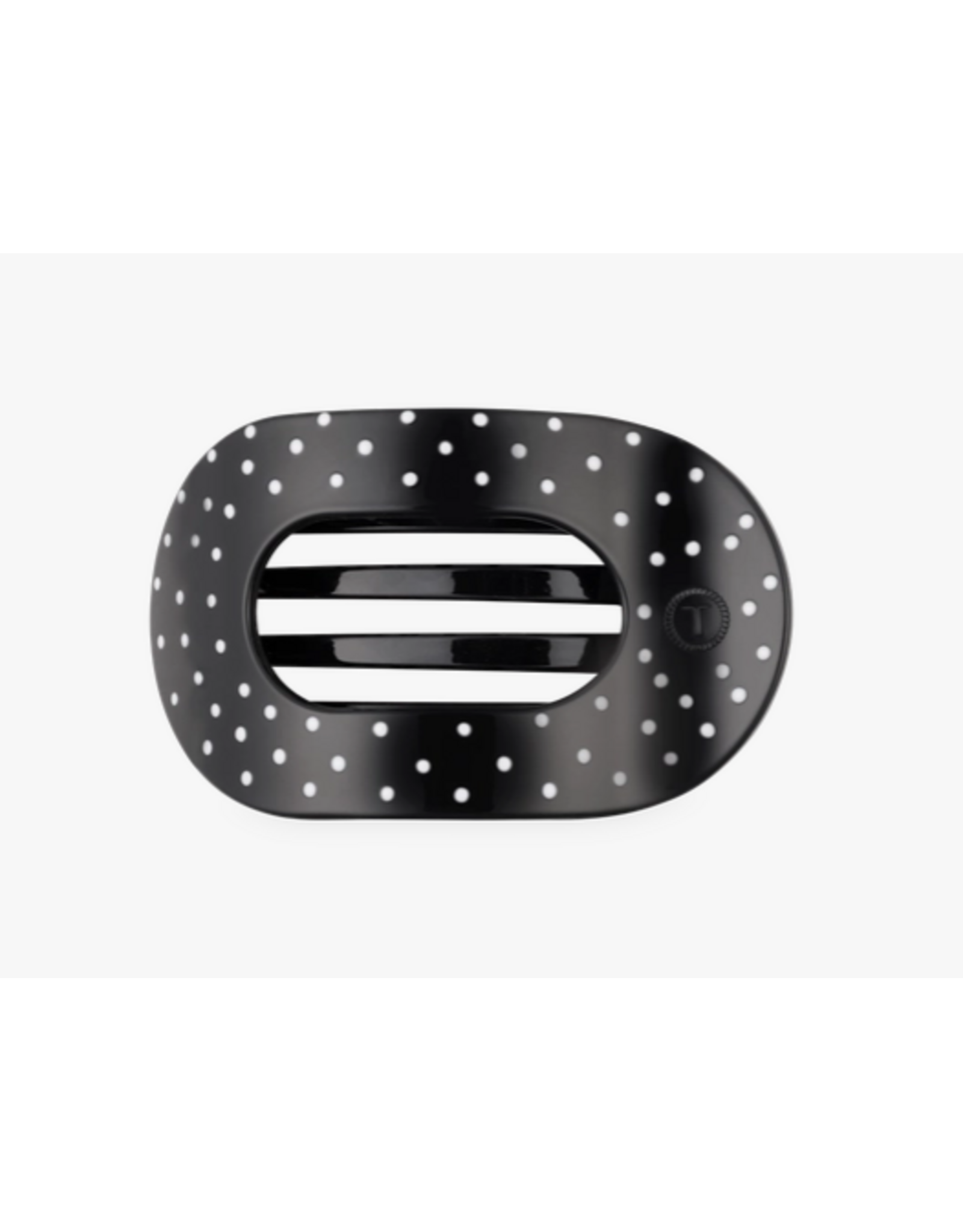 Teleties Black Polka Dot Flat Medium Hair Clip by Teleties
