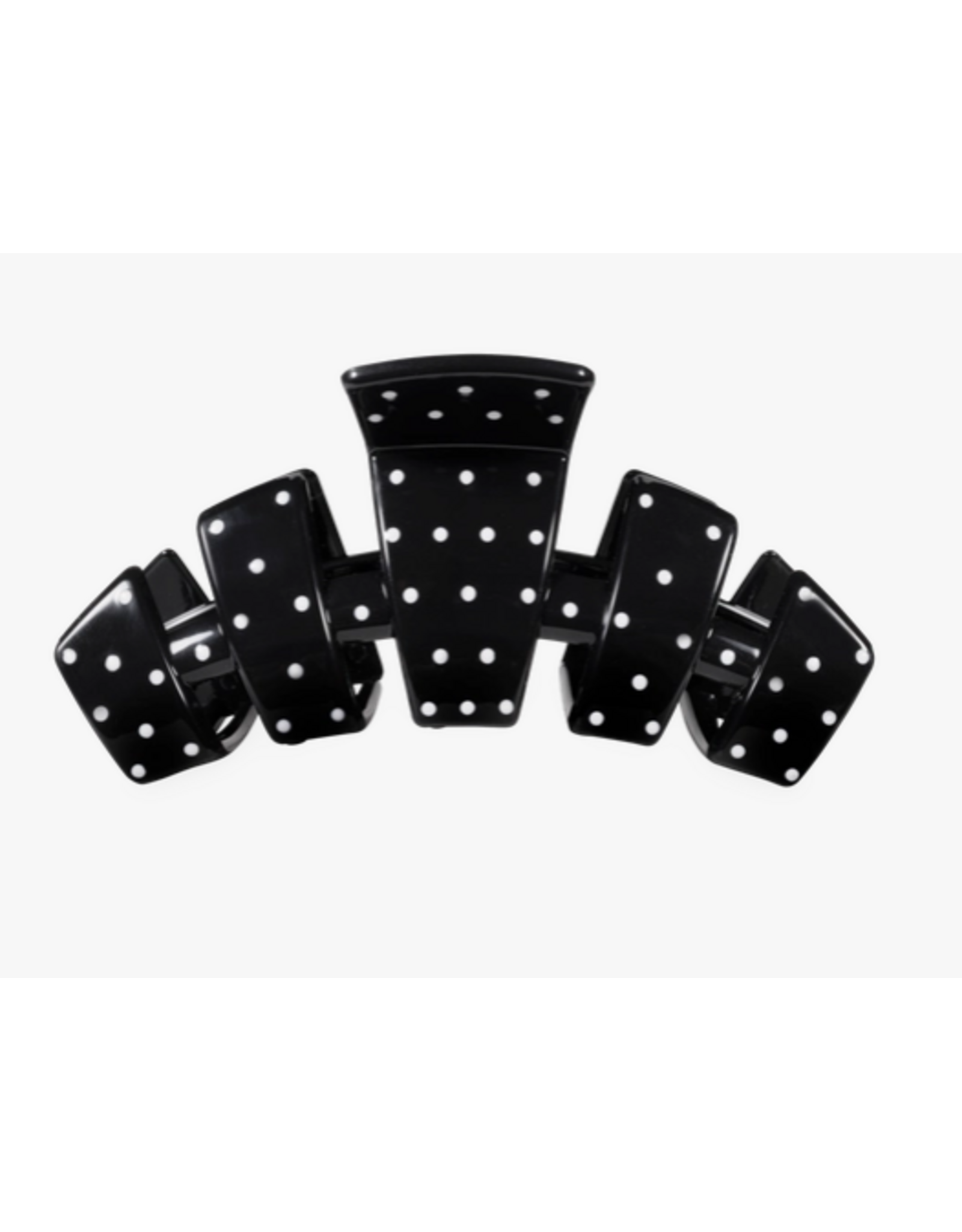 Teleties Black Polka Dot Medium Hair Clip by Teleties