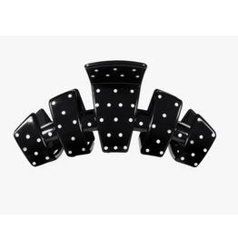 Teleties Black Polka Dot Medium Hair Clip by Teleties