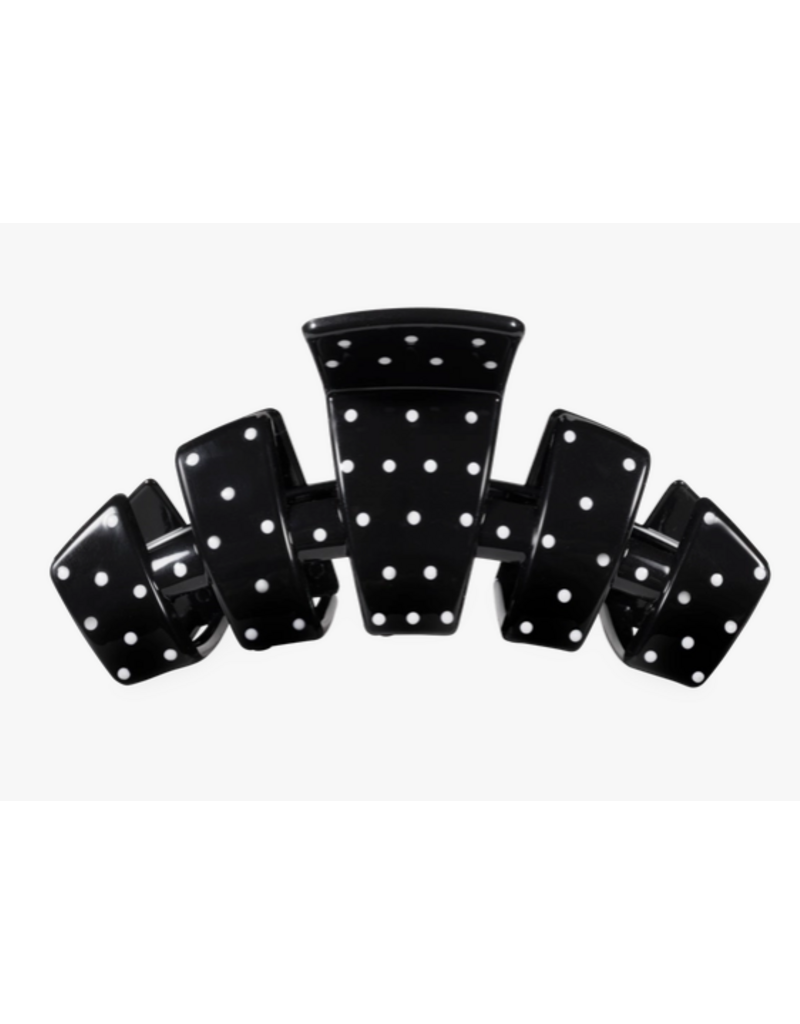 Teleties Black Polka Dot Large Hair Clip by Teleties