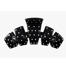 Teleties Black Polka Dot Large Hair Clip by Teleties