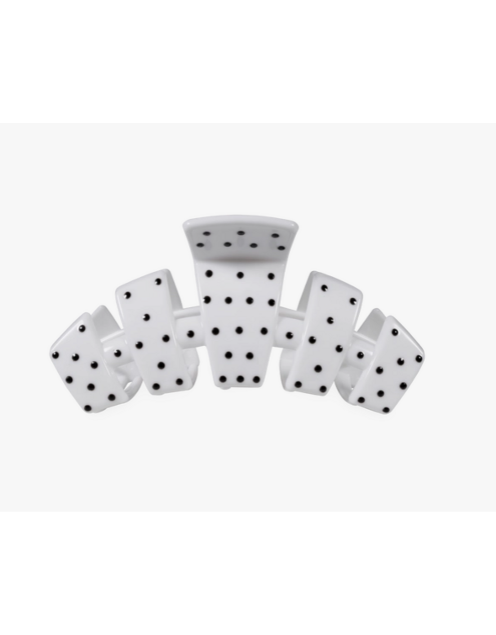 Teleties White Polka Dot Hair Clip by Teleties