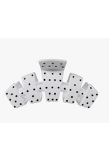 Teleties White Polka Dot Hair Clip by Teleties