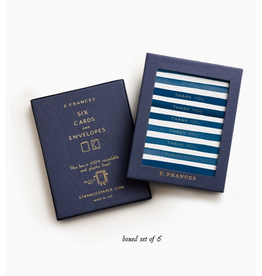 E. Frances Navy Stripes Thank You Boxed - Set of 6