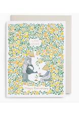 E. Frances Yellow Garden Anniversary Card