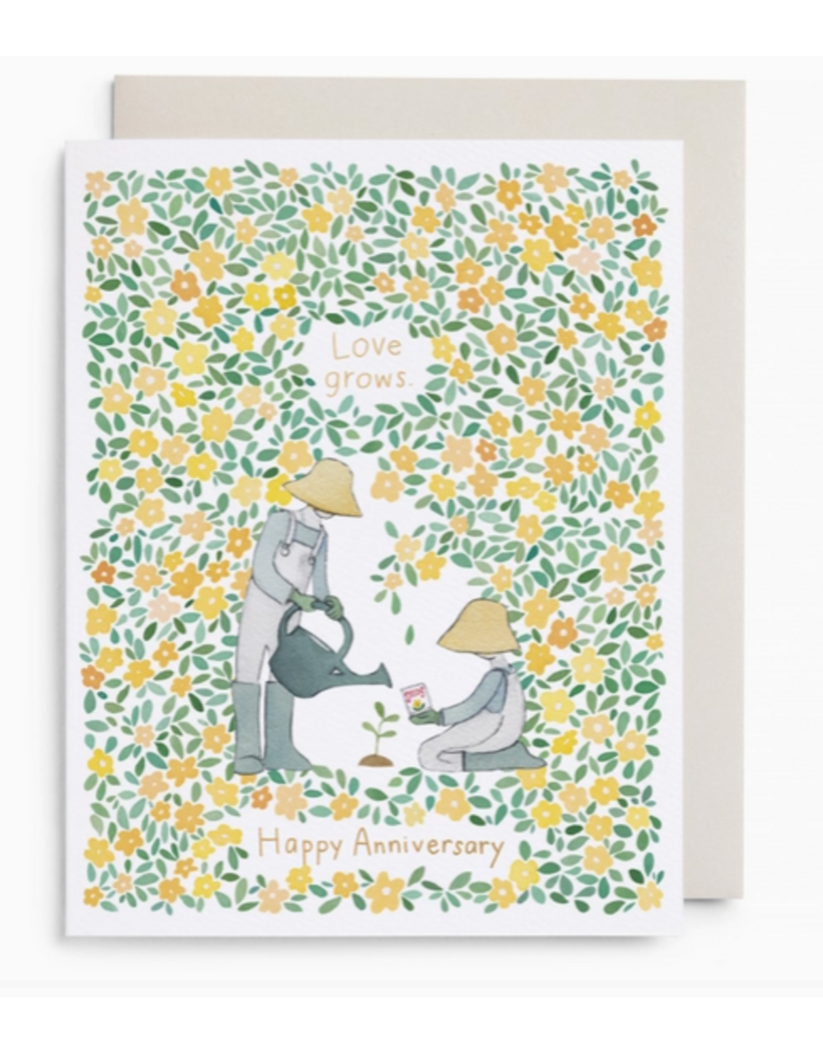 E. Frances Yellow Garden Anniversary Card