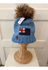 Sandy Knits Bunker Hill Flag Knitted Hat in Light Blue