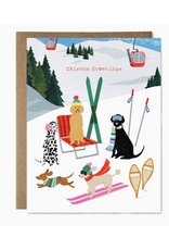 Ula Bloom Apres Dogs Skisons Holiday Card