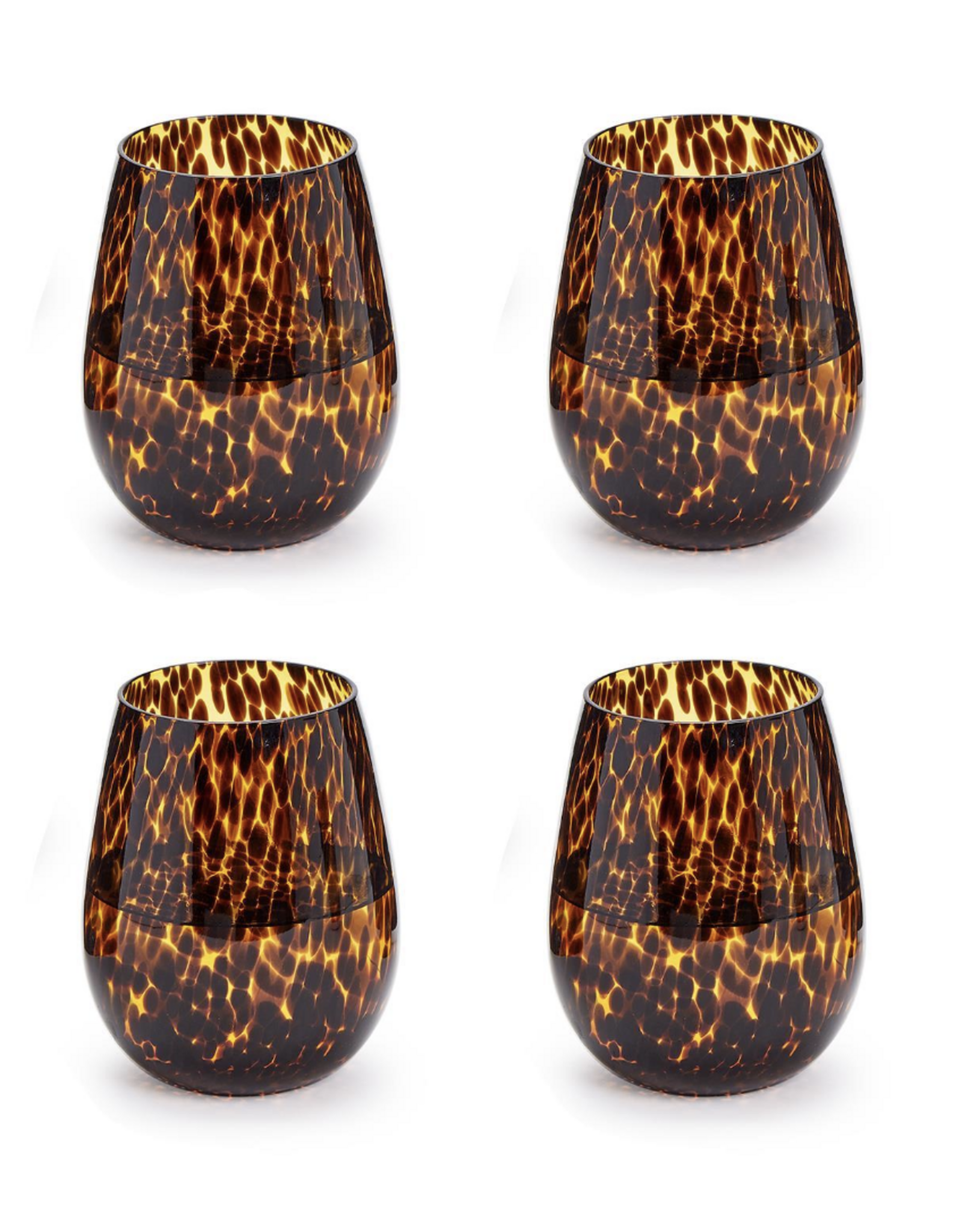 Tabletop Shop at Place & Gather Tortoise Stemless Wine Glass