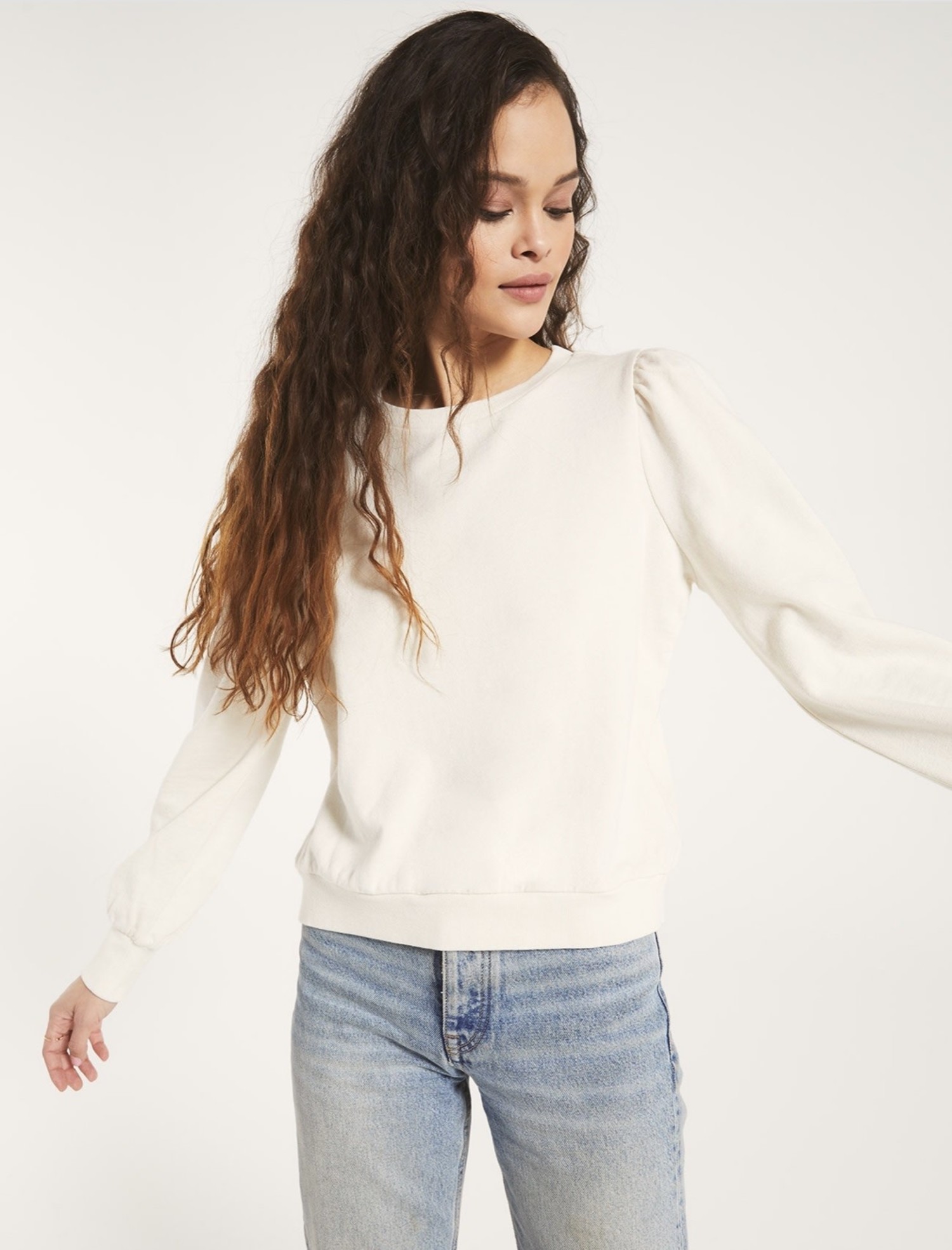 Z Supply Zoe Puff Sleeve Sweatshirt 2025 | www.alhudapk.com