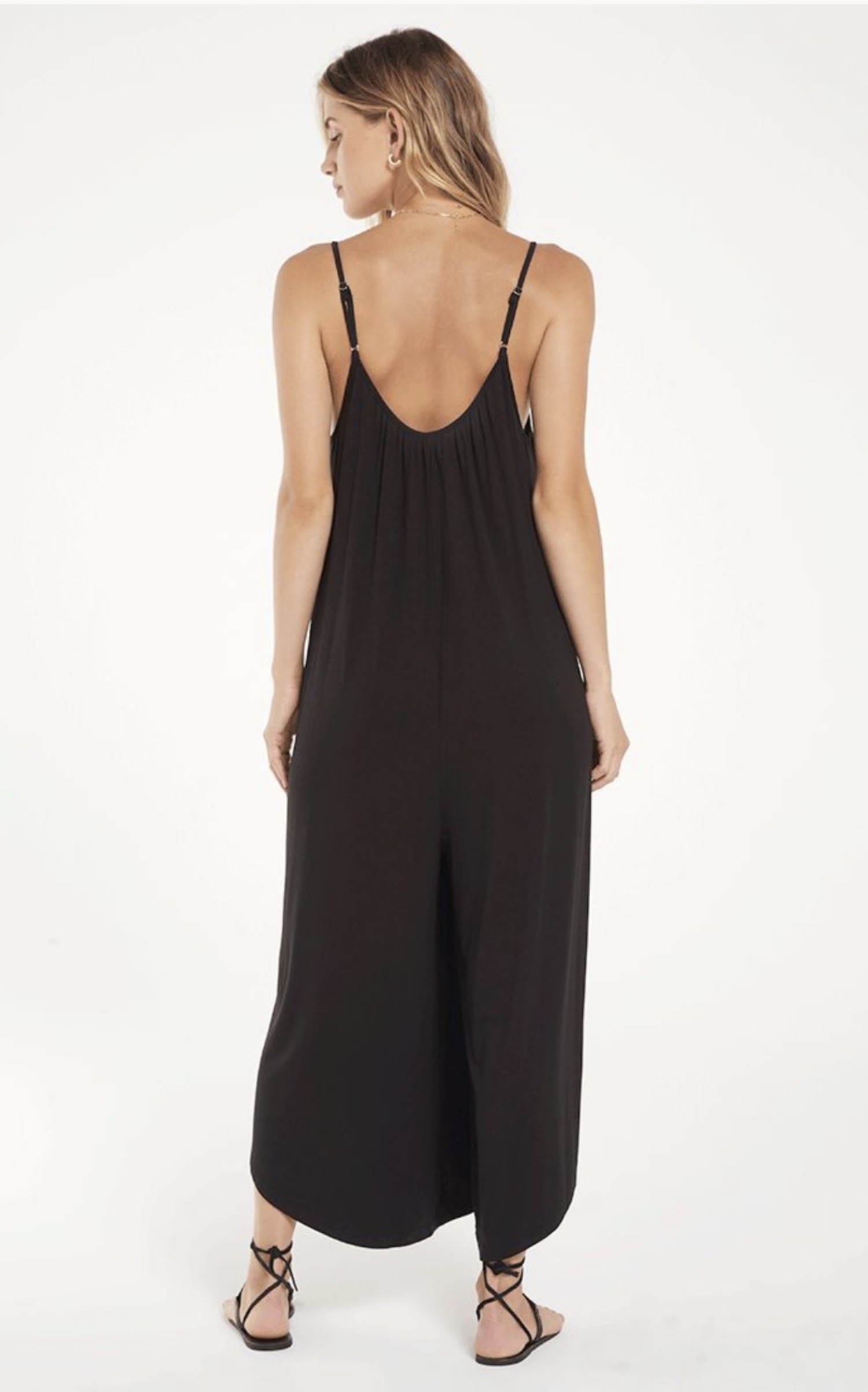 Z Supply Flared Jumpsuit in Black by Z Supply