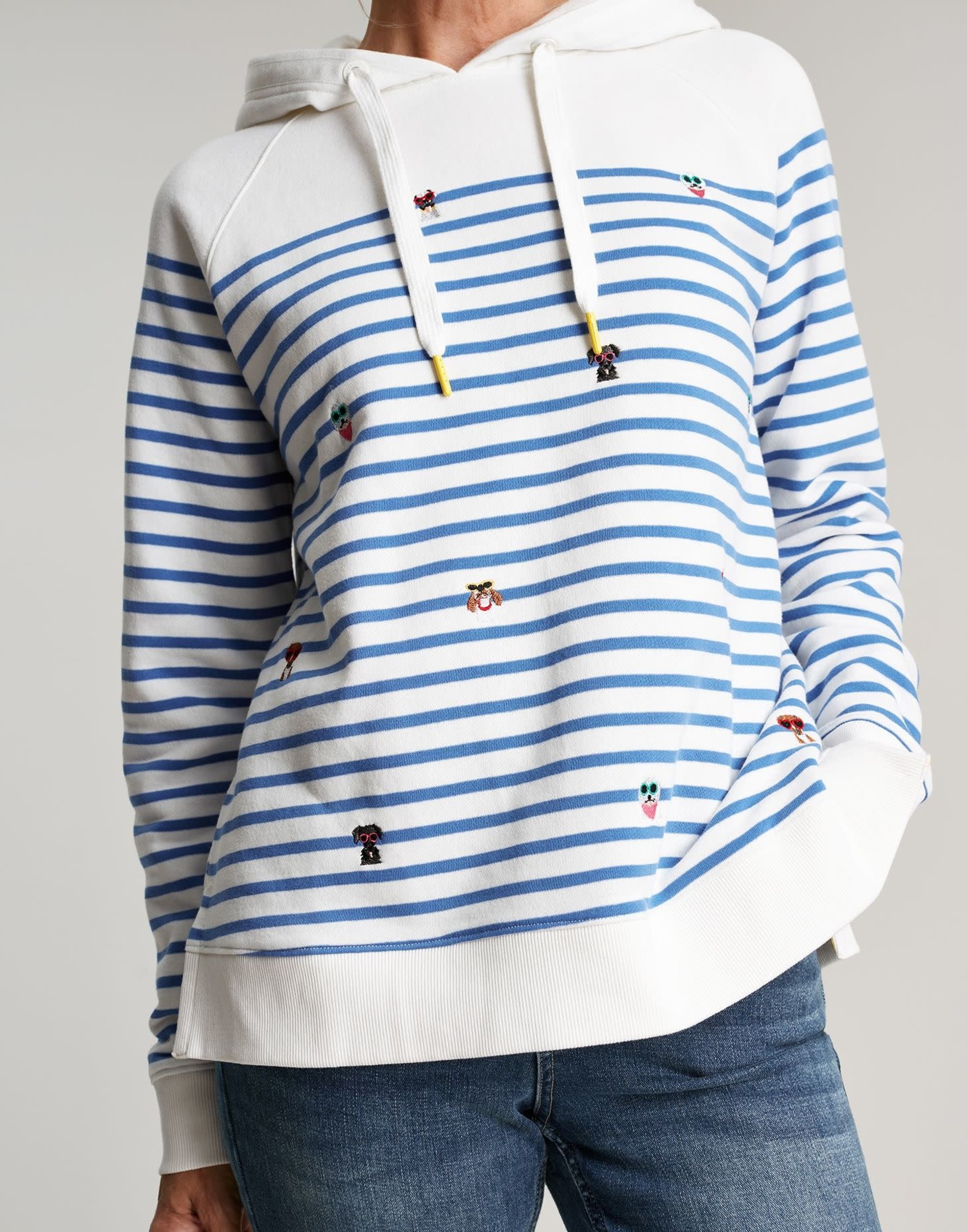 Joules hot sale striped hoodie