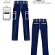Cargo Pants Blue Black