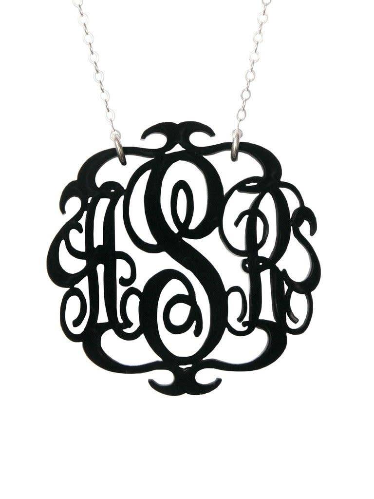 script monogram necklace featured at