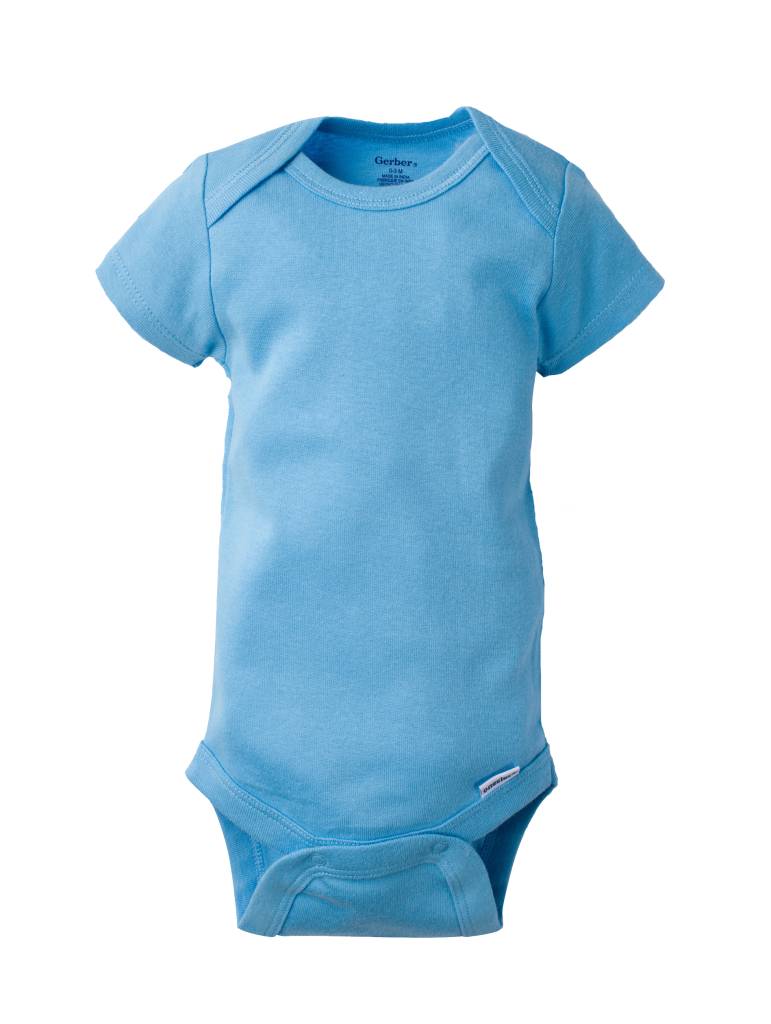 Monogrammed Baby Blue Bodysuit at Initial Styles Jupiter Baby Boutique