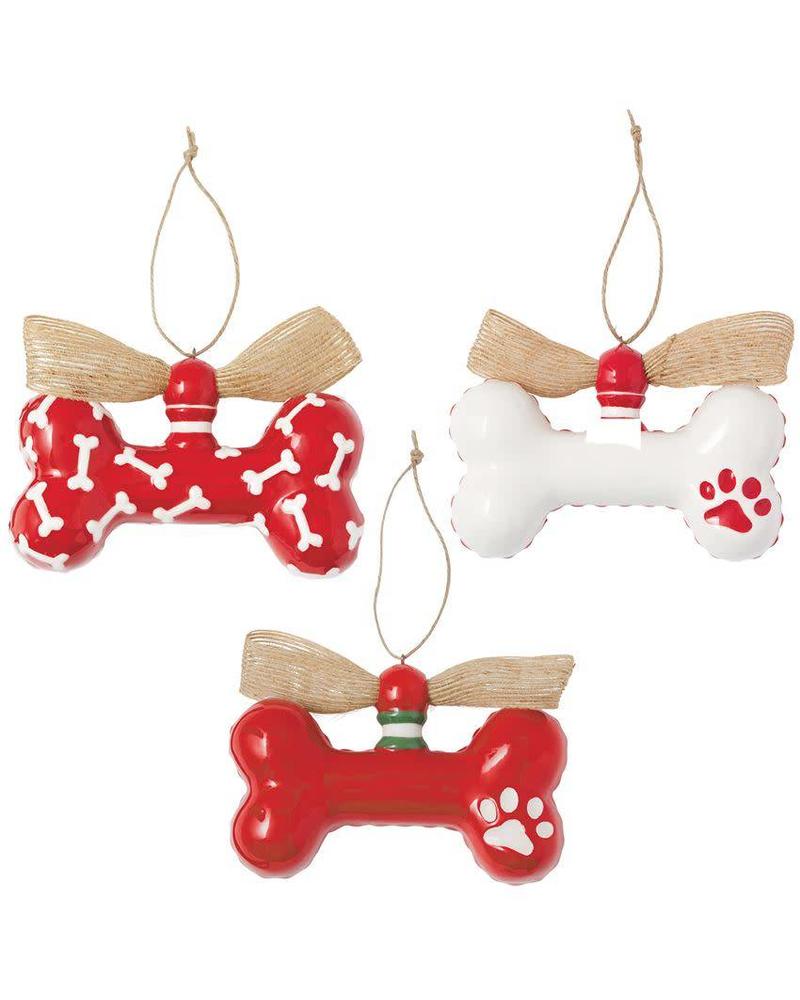 Mudpie Dog Bone Ornament Initial Styles Jupiter