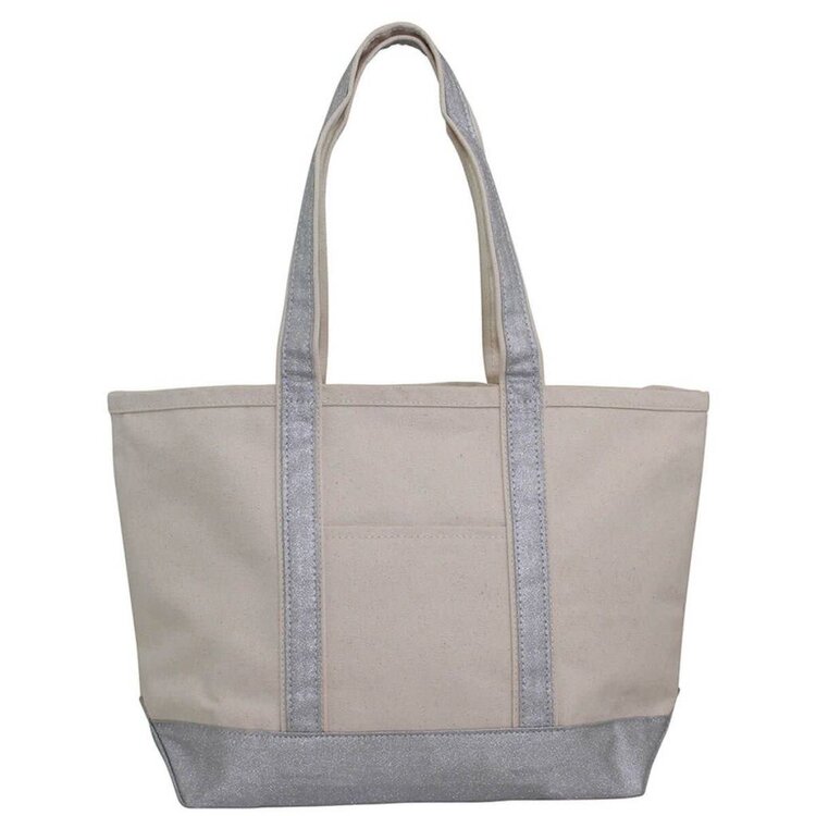 Metallic Medium Boat Tote
