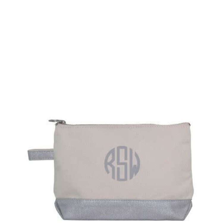 Metallic Trim Make Up Bag
