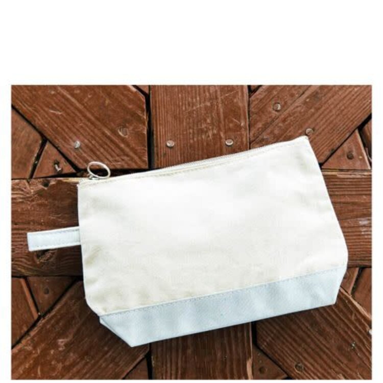 Metallic Trim Make Up Bag