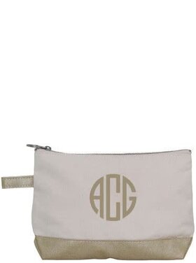 Metallic Trim Make Up Bag