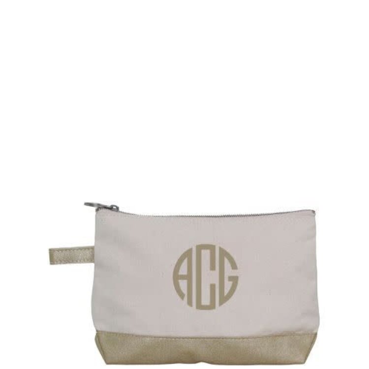 Metallic Trim Make Up Bag