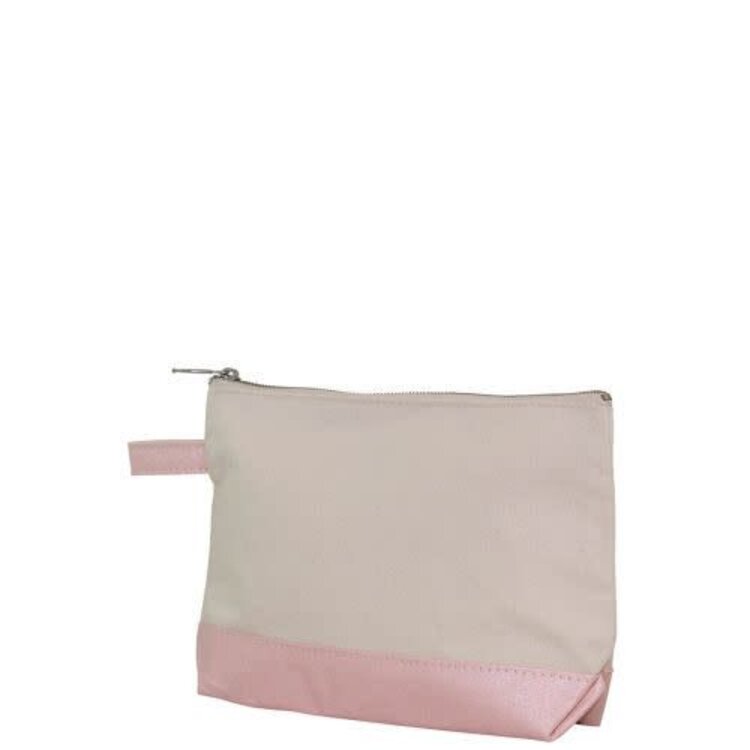 Metallic Trim Make Up Bag