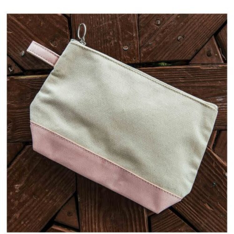 Metallic Trim Make Up Bag