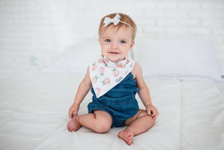 Copper Pearl Rosie Bandana Bibs Set