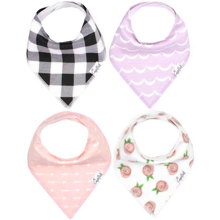 Copper Pearl Rosie Bandana Bibs Set