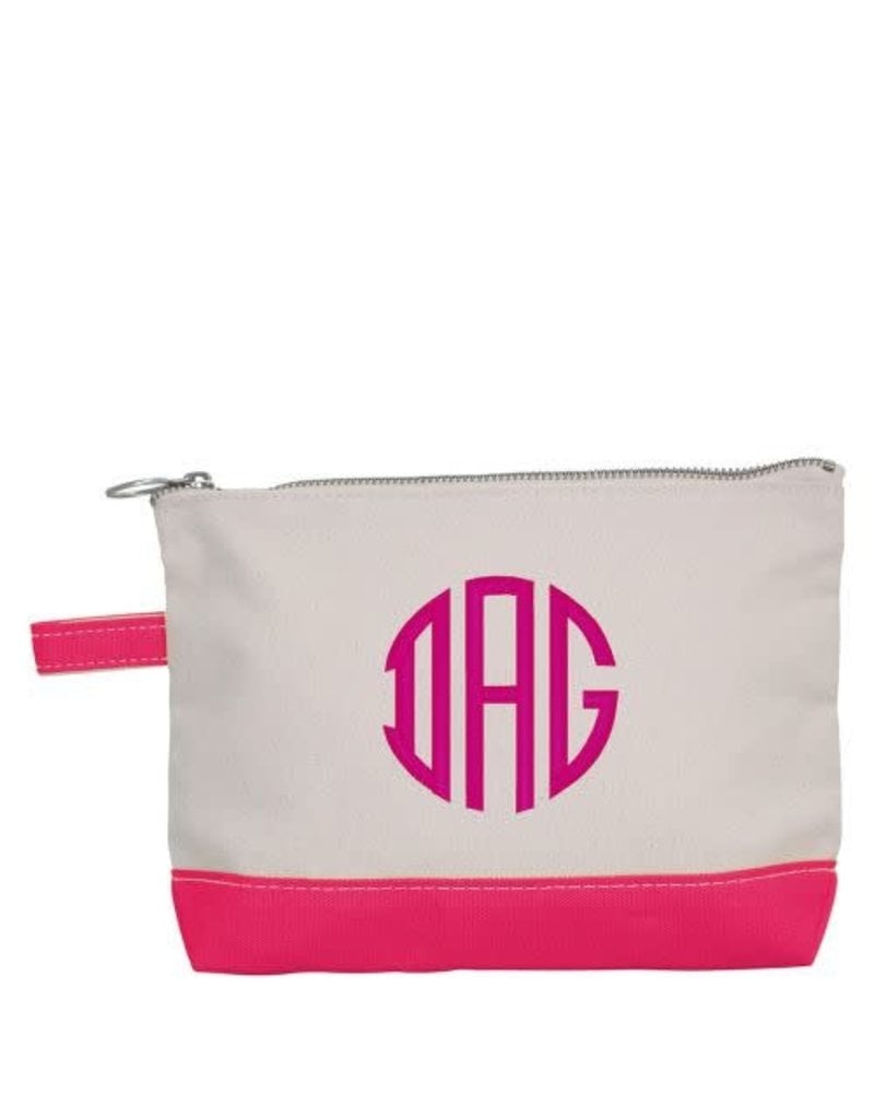 Canvas Makeup Bag with Name & Initial - Personalized Brides