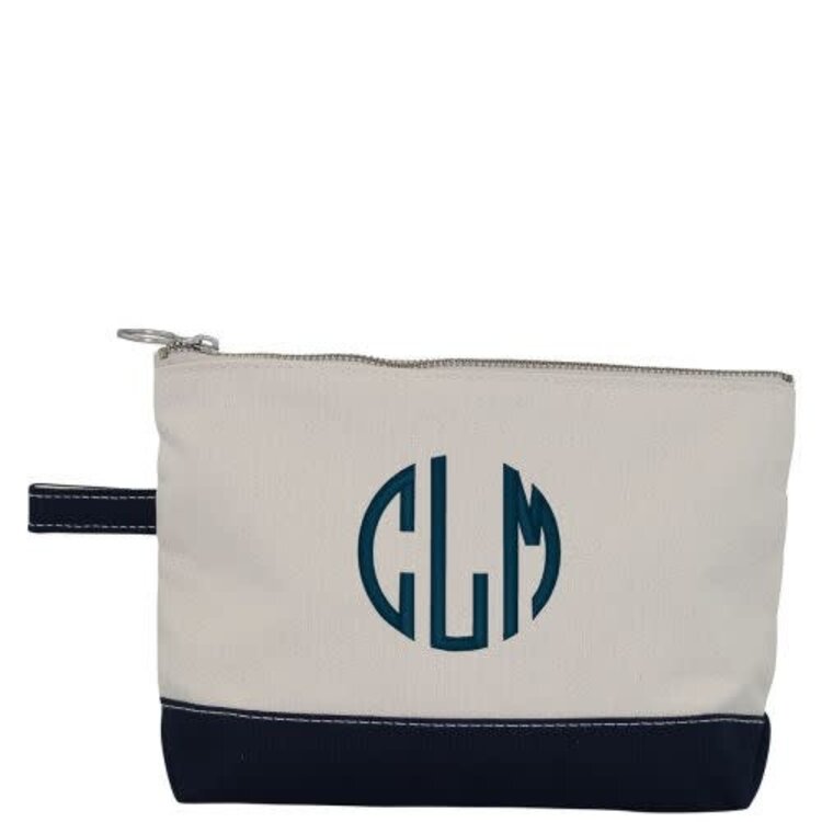 Monogrammed Canvas Make Up Bag