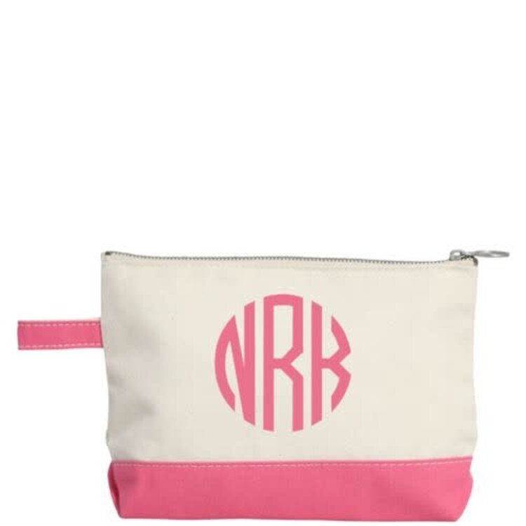 Monogrammed Canvas Make Up Bag