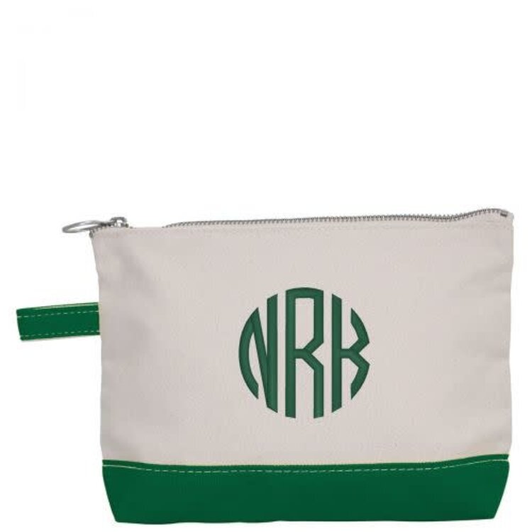 Monogrammed Canvas Make Up Bag