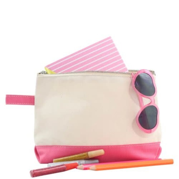 Monogrammed Canvas Make Up Bag