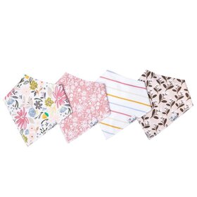 Copper Pearl Olive Bandana Bib Set