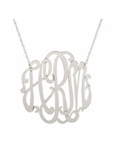 Moon and Lola Metal Monogram Necklace - Gold or Silver