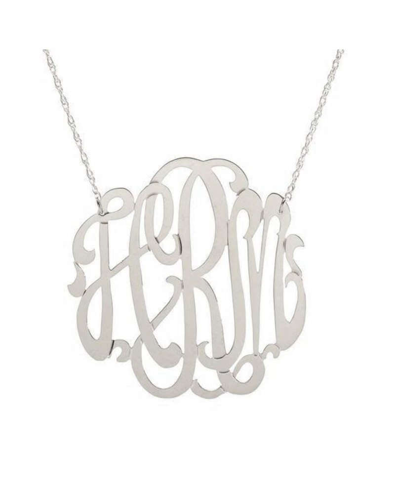 Moon & Lola Metal Cheshire Monogram Necklace - Gold or Silver