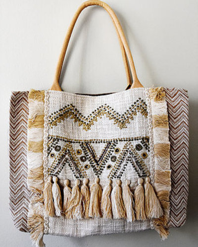 tan tassel bag