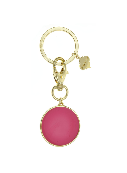 Monogrammed Enamel Keychain - 4 Colors