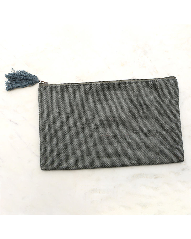 ROYAL STANDARD Monogrammed Grey Cosmetic Pouch