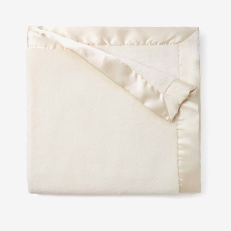 Elegant Baby Monogrammed Cream Fleece Baby Blanket
