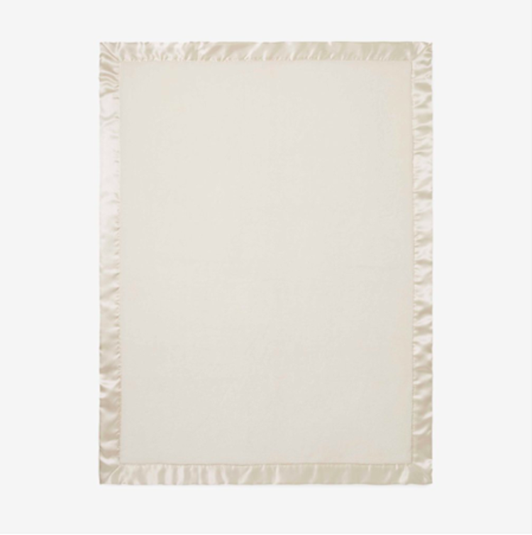 Elegant Baby Monogrammed Cream Fleece Baby Blanket
